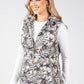 Abstract Print Quilted Gilet