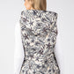 Abstract Print Quilted Gilet