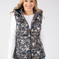 Abstract Print Quilted Gilet