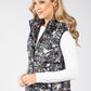 Abstract Print Quilted Gilet