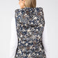 Abstract Print Quilted Gilet