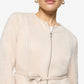 Faux Leather Peplum Jacket