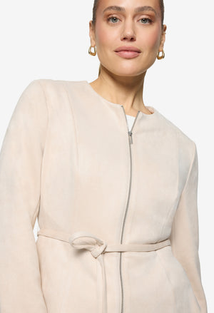 Faux Leather Peplum Jacket