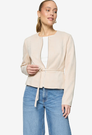 Faux Leather Peplum Jacket