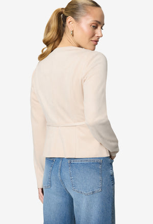 Faux Leather Peplum Jacket