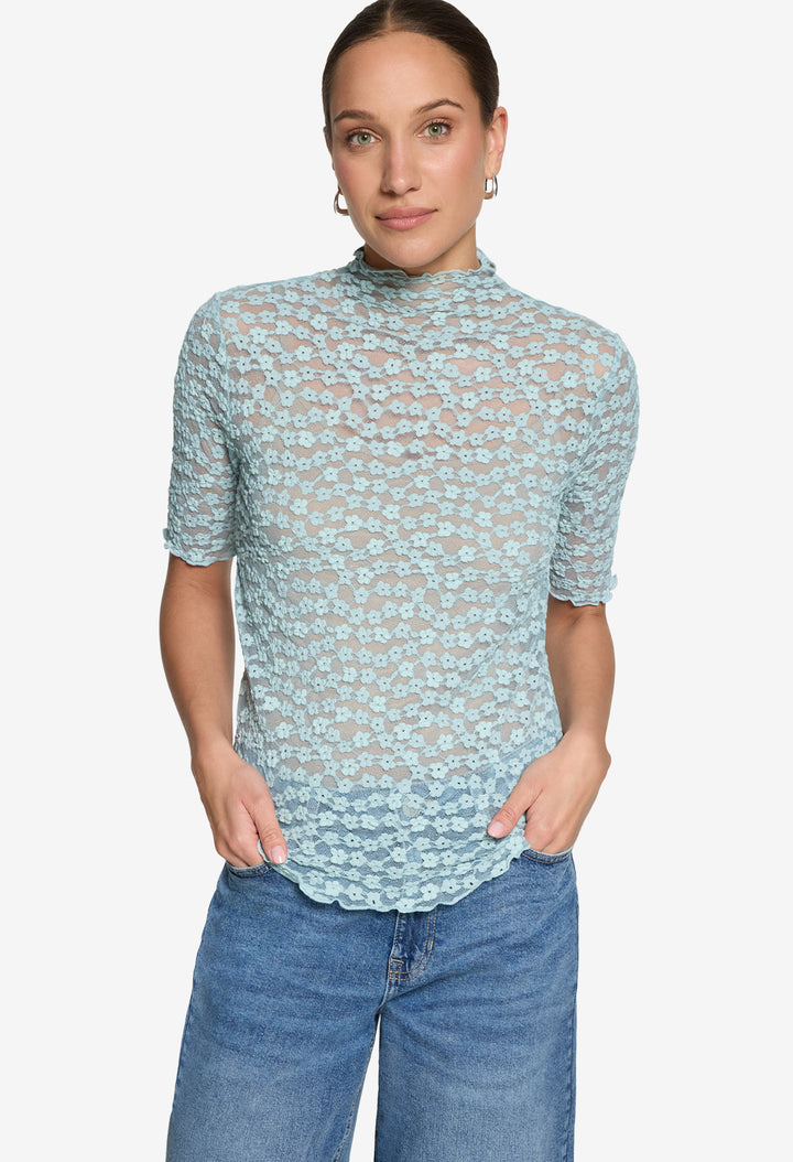 High Neck Lace Top