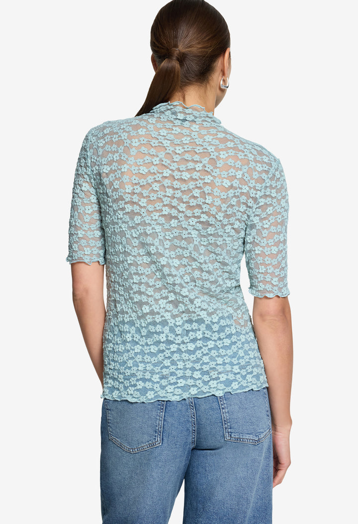 High Neck Lace Top