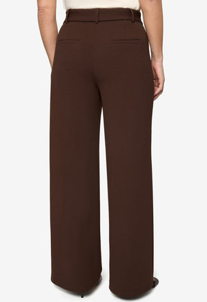 Wide Leg Belted Trousers
