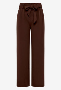 Wide Leg Belted Trousers