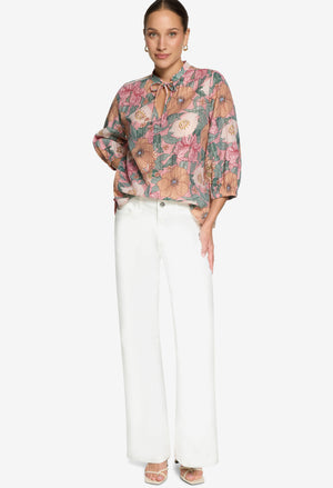 Floral Slip-On Blouse