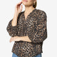 Leopard Print Slip On Blouse