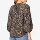 Leopard Print Slip On Blouse