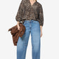 Leopard Print Slip On Blouse
