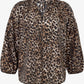 Leopard Print Slip On Blouse