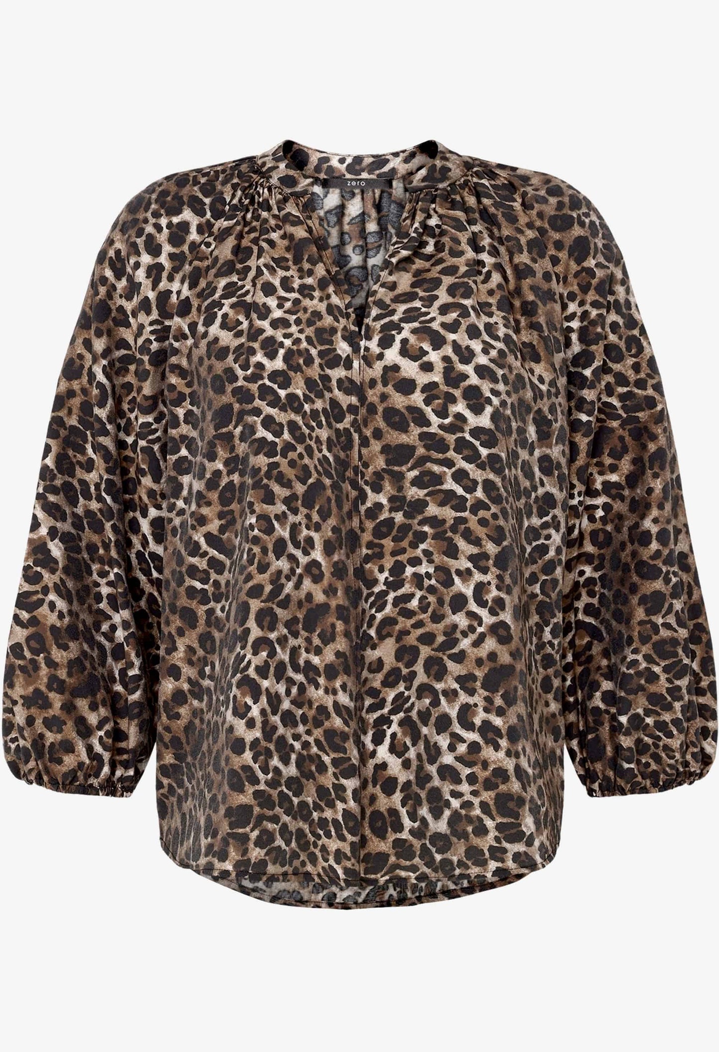 Leopard Print Slip On Blouse