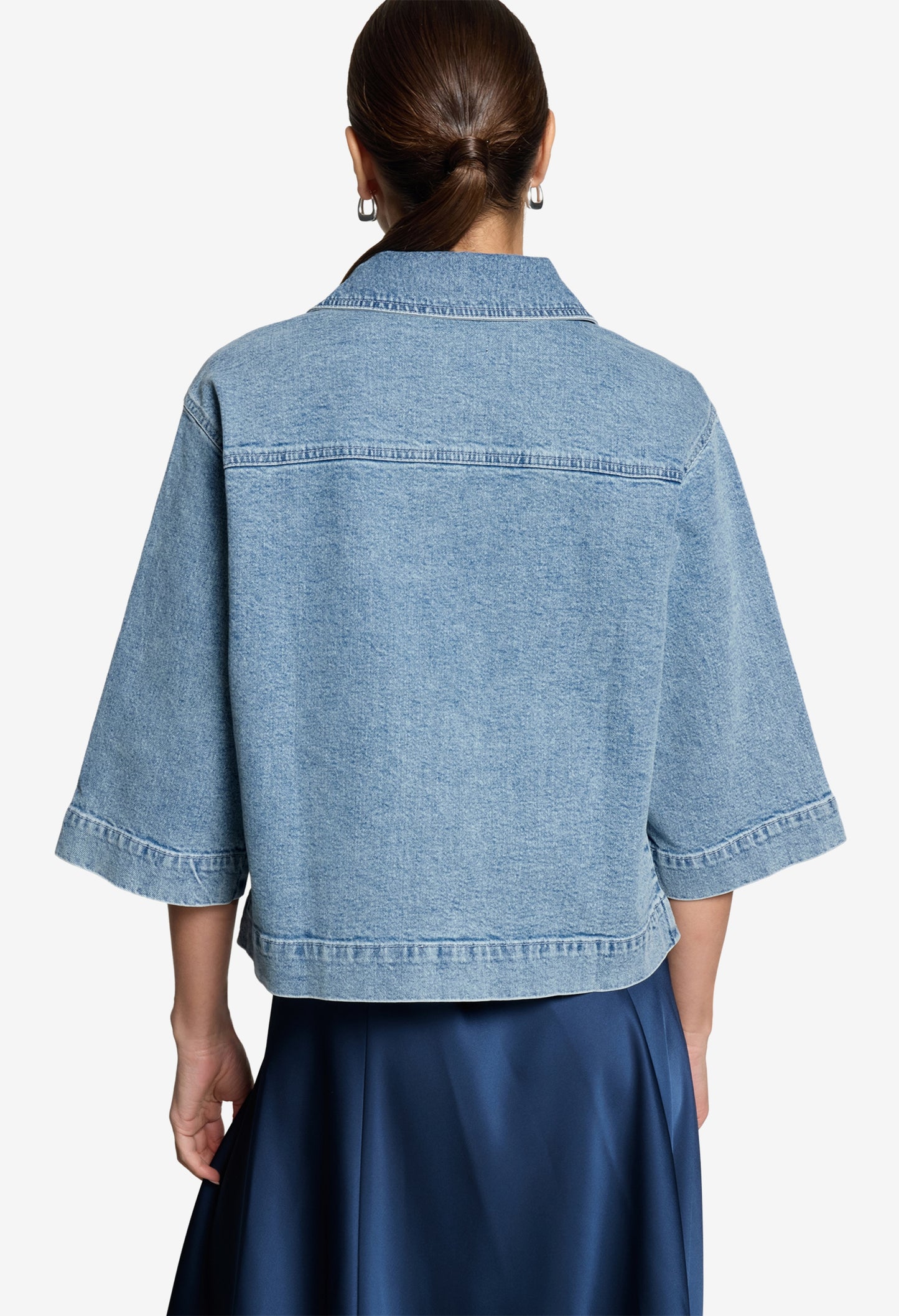 3/4 Sleeve Denim Shirt