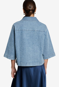 3/4 Sleeve Denim Shirt