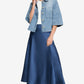 3/4 Sleeve Denim Shirt