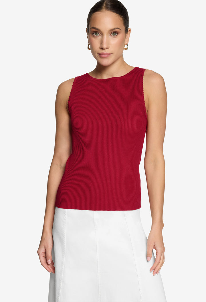 Sleeveless Ribbed Top