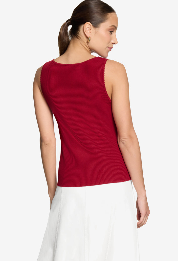 Sleeveless Ribbed Top