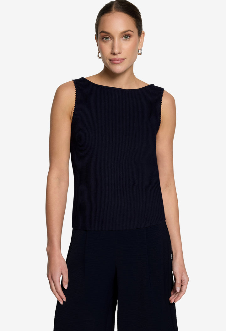 Sleeveless Ribbed Top