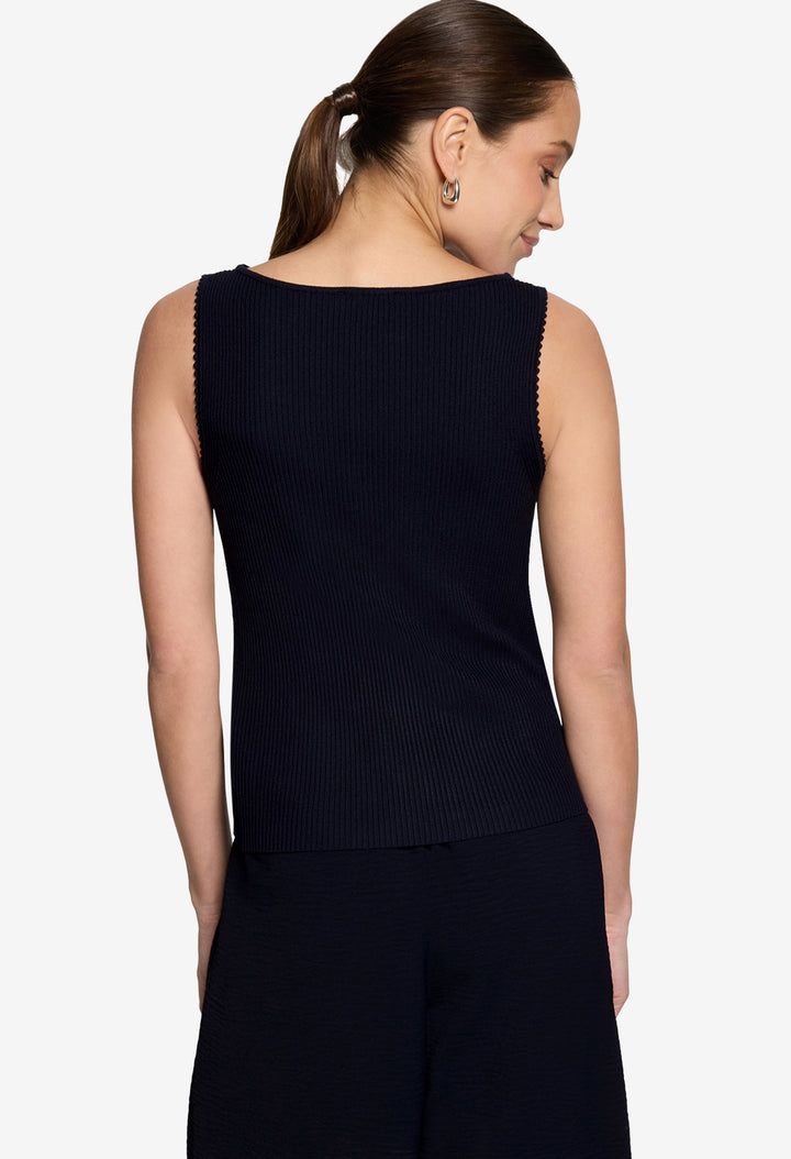 Sleeveless Ribbed Top