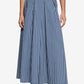 Striped Belted Midi Skirt