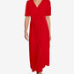 Faux Wrap Midi Dress