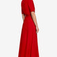 Faux Wrap Midi Dress