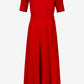 Faux Wrap Midi Dress