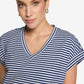 Striped V-Neck T-Shirt