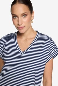 Striped V-Neck T-Shirt