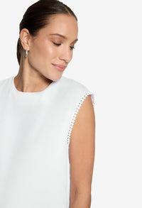 Trim Detail Sleeveless Top