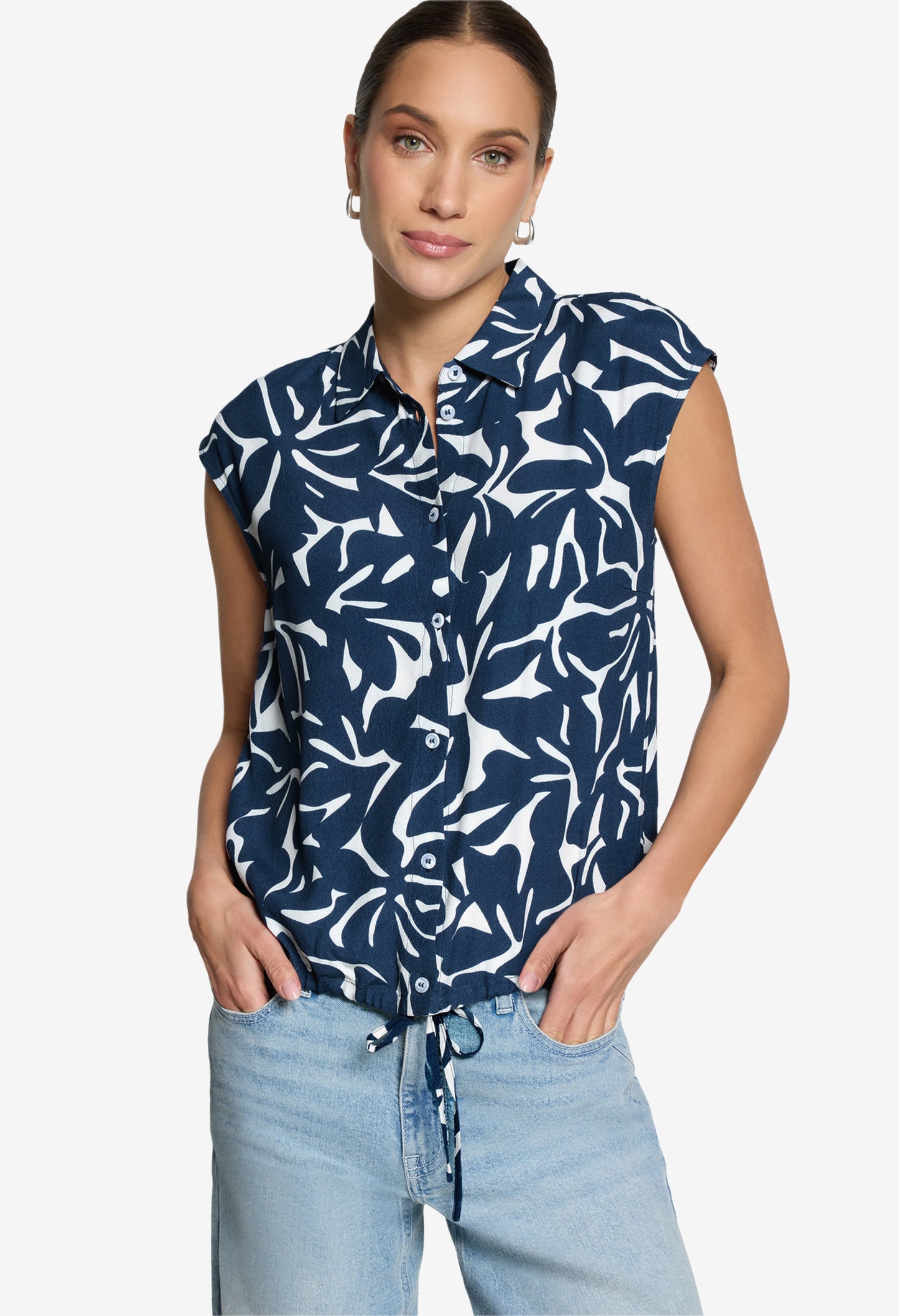 Floral Sleeveless Shirt