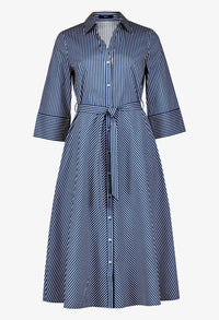Striped Midi Shirt Dress