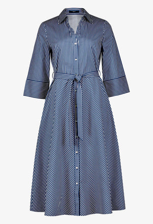 Striped Midi Shirt Dress