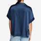 Short Sleeve Satin Blouse