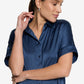 Short Sleeve Satin Blouse