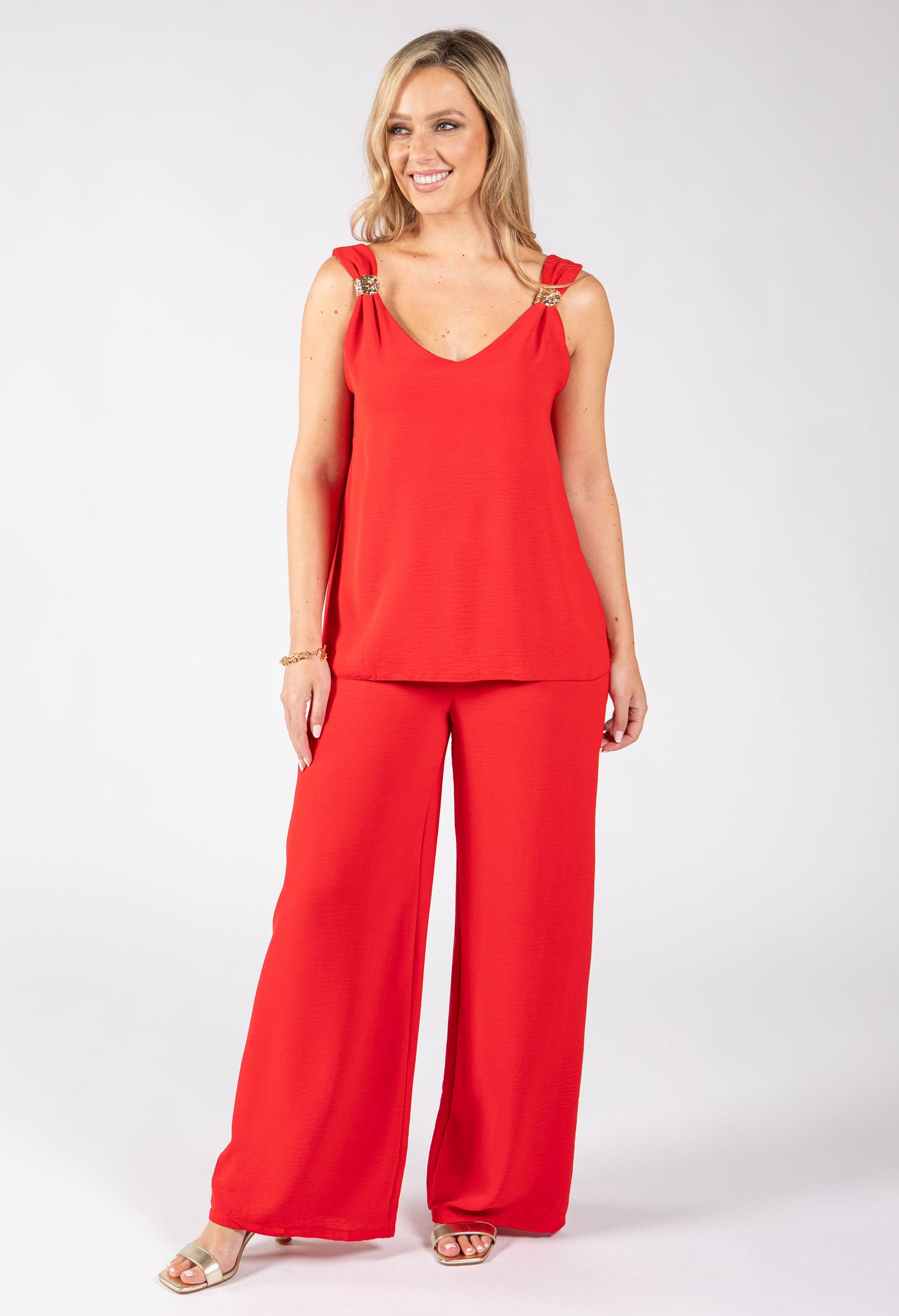 Cleo Gold Detail Sleeveless Co-Ord