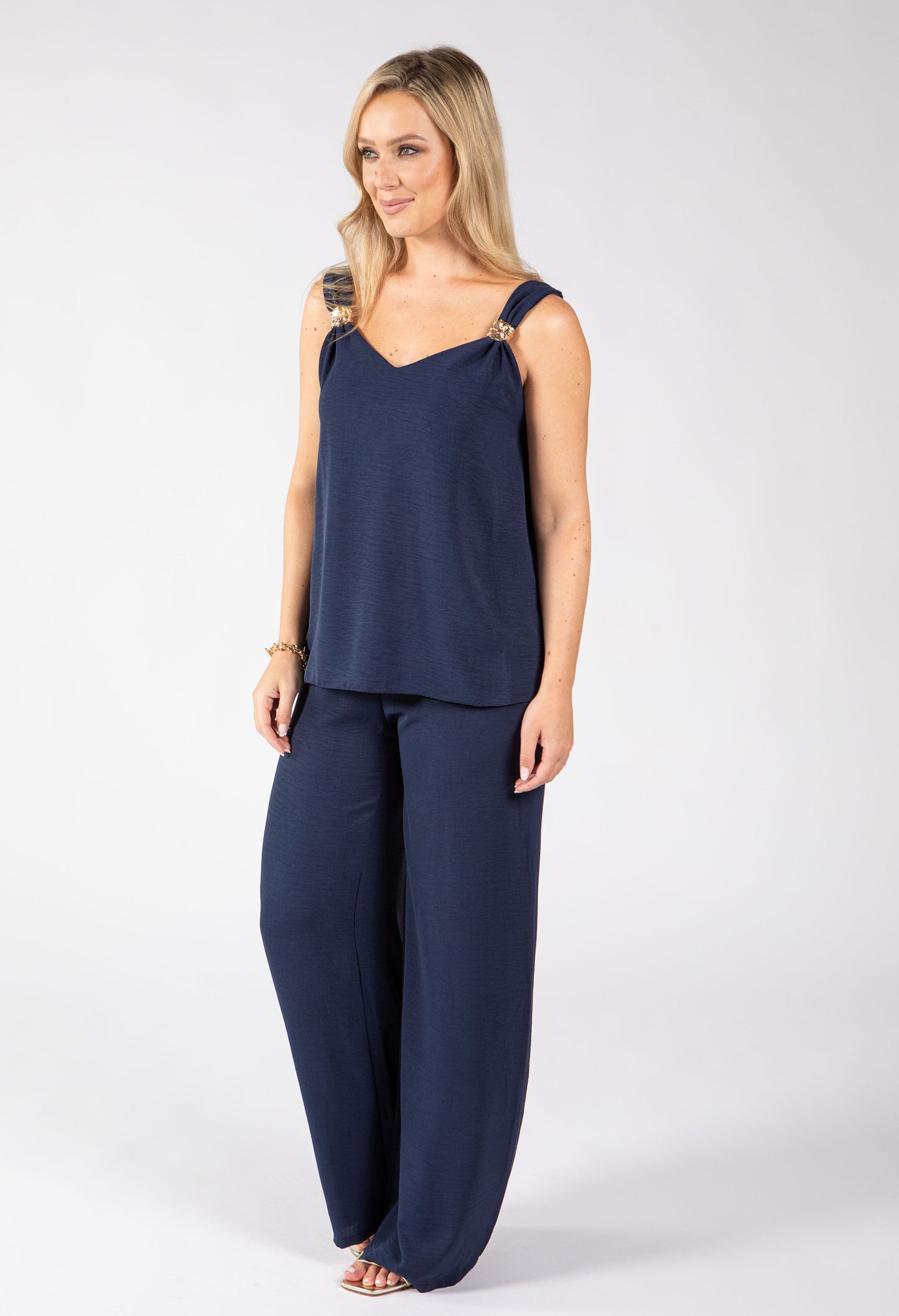 Cleo Gold Detail Sleeveless Co-Ord