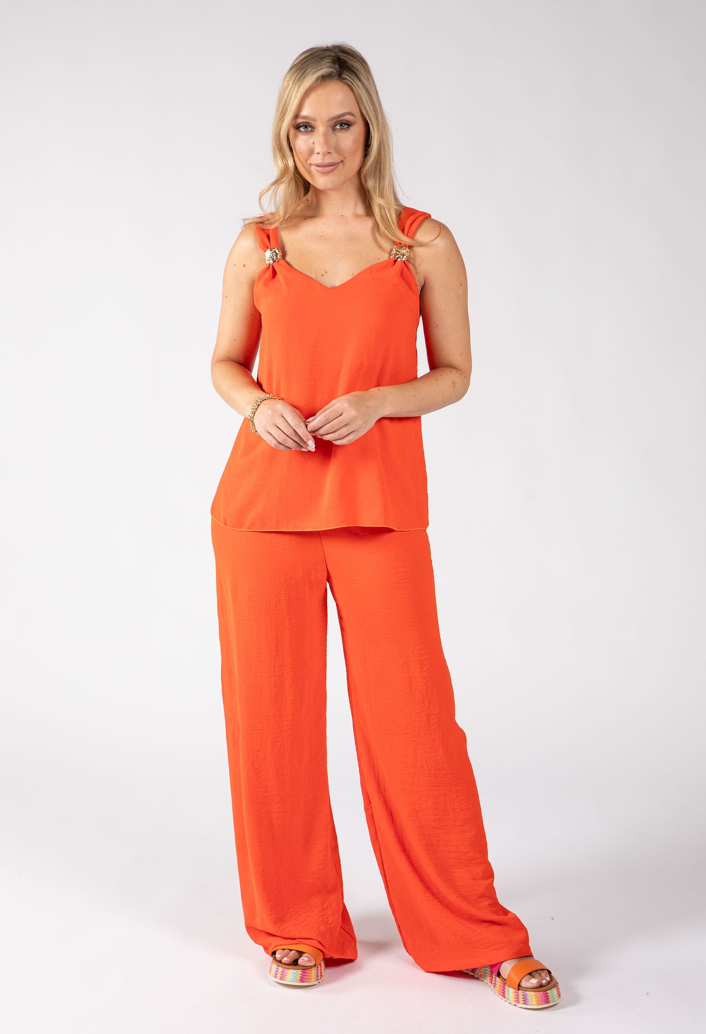 Cleo Gold Detail Sleeveless Co-Ord