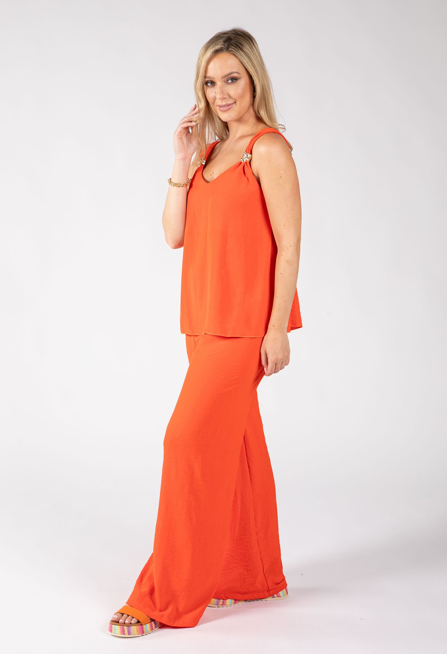 Cleo Gold Detail Sleeveless Co-Ord