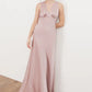 V-Neck Satin Maxi Dress