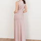 V-Neck Satin Maxi Dress