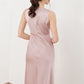 V-Neck Satin Maxi Dress