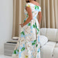 Betty Asymmetric Floral Print Midi Dress