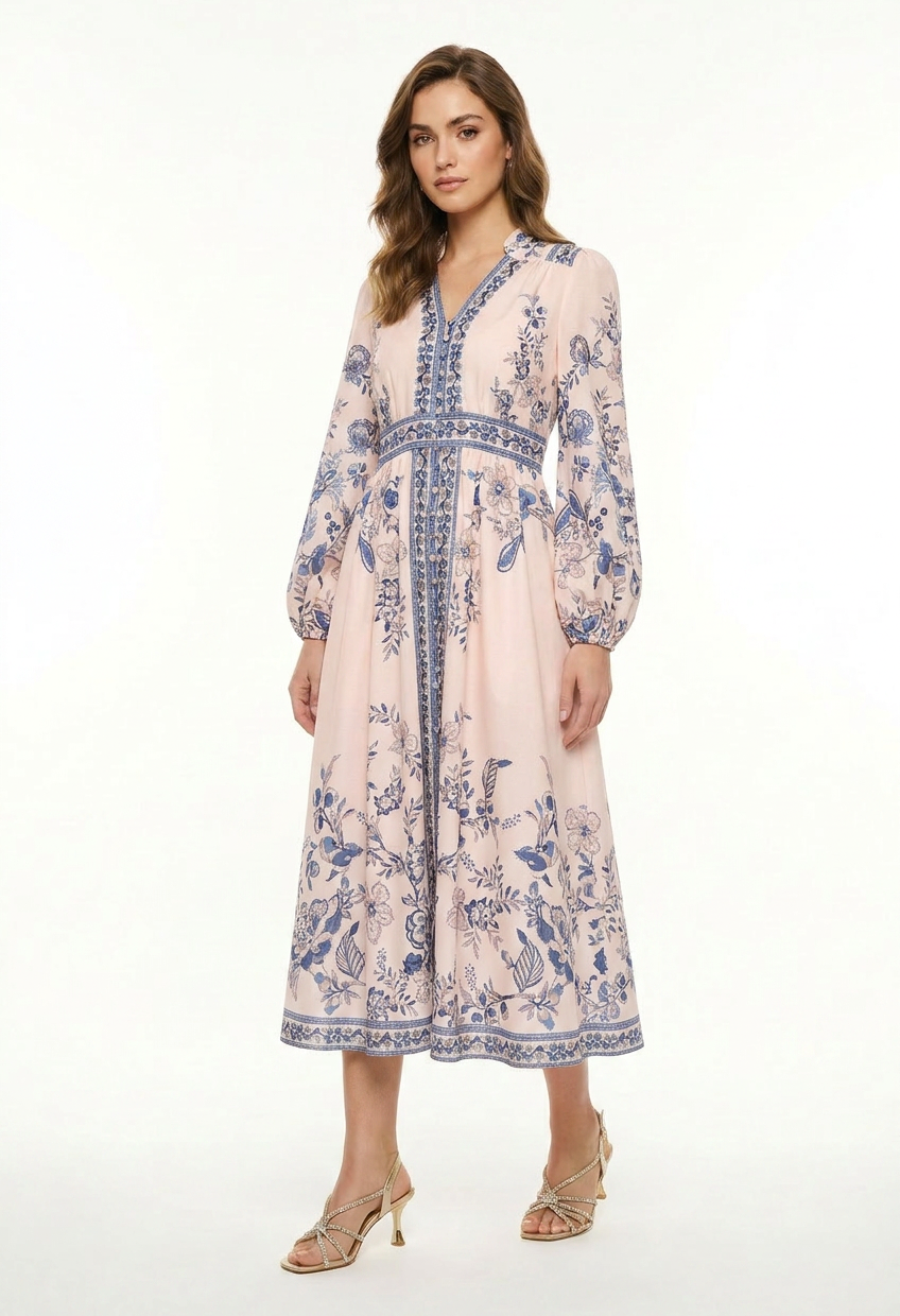 Floral Print Midi Dress