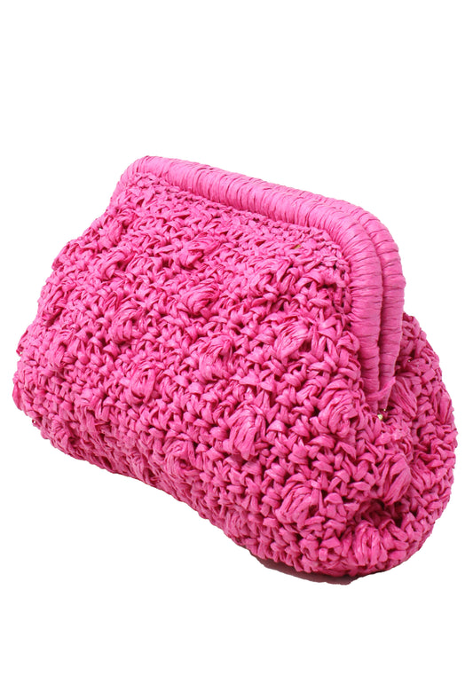 Woven Straw Clutch Bag