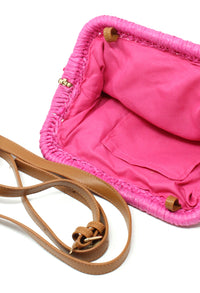 Woven Straw Clutch Bag