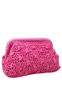 Woven Straw Clutch Bag